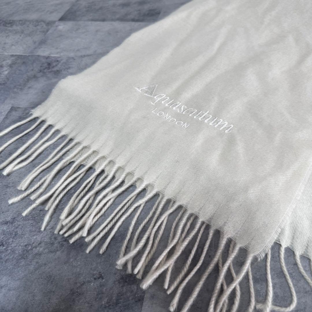【タグ付き】Aquascutum アクアスキュータム カシミヤ100% マフラー