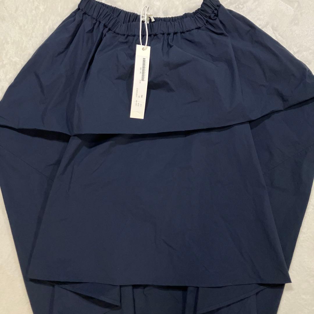 SEA TYPEWRITER DRAPE SKIRTドレープスカート/ ネイビー