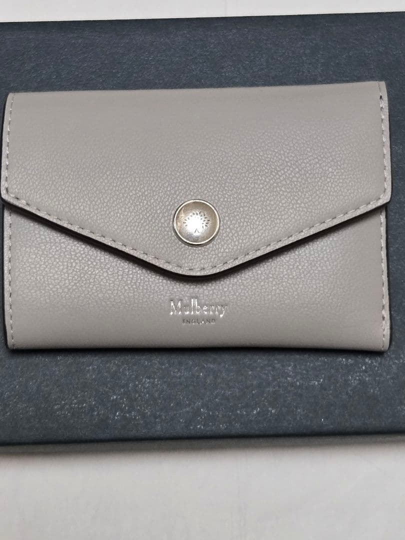専用出品 Mulberry マルベリー ミニ財布 三折りウォレット ベールグレー