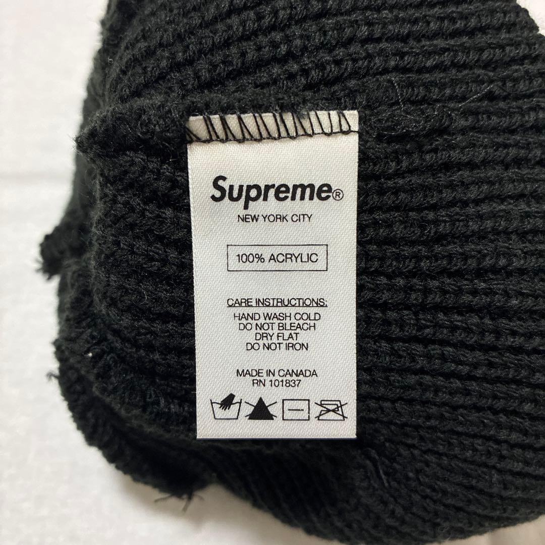 Supreme(シュプリーム)ブラック ニット帽(ビーニー)