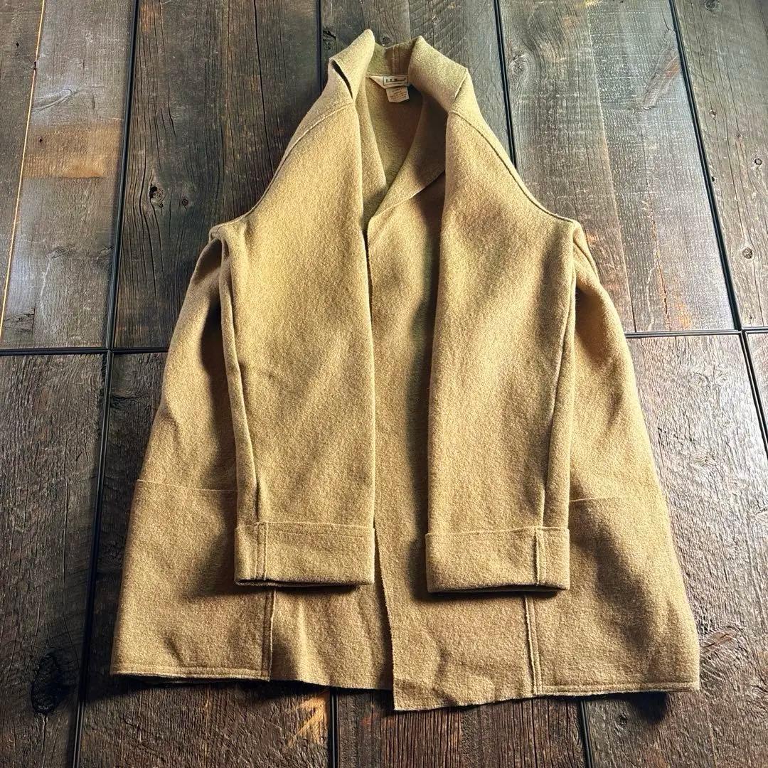 古着　80s エルエルビーン　ウールコート　ガウン　オーストリア製M キャメル.
