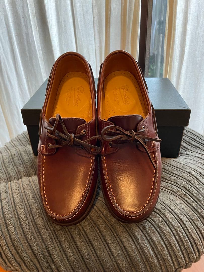 ほぼ新品 UK7.5 Paraboot Malo MARRON AMERICA