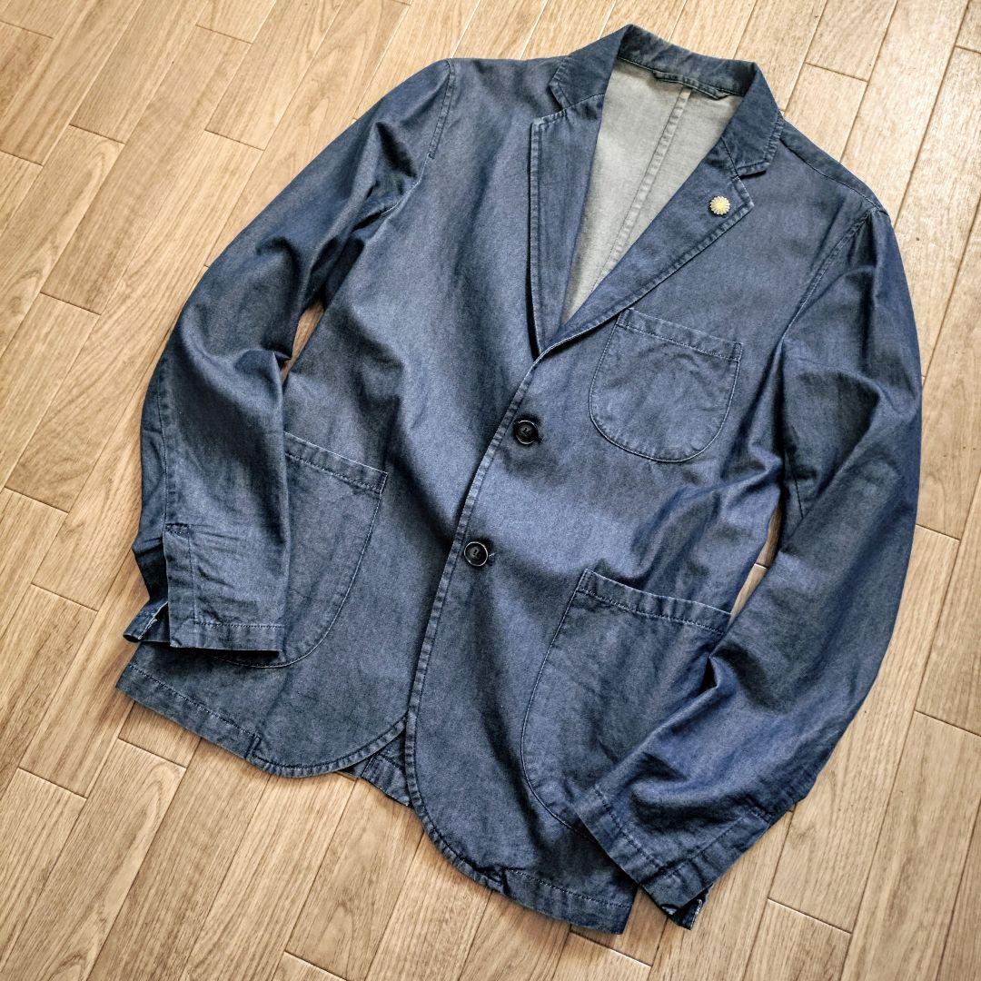 【美品】ジャンネットGIANNETTO インディゴデニムジャケット 44