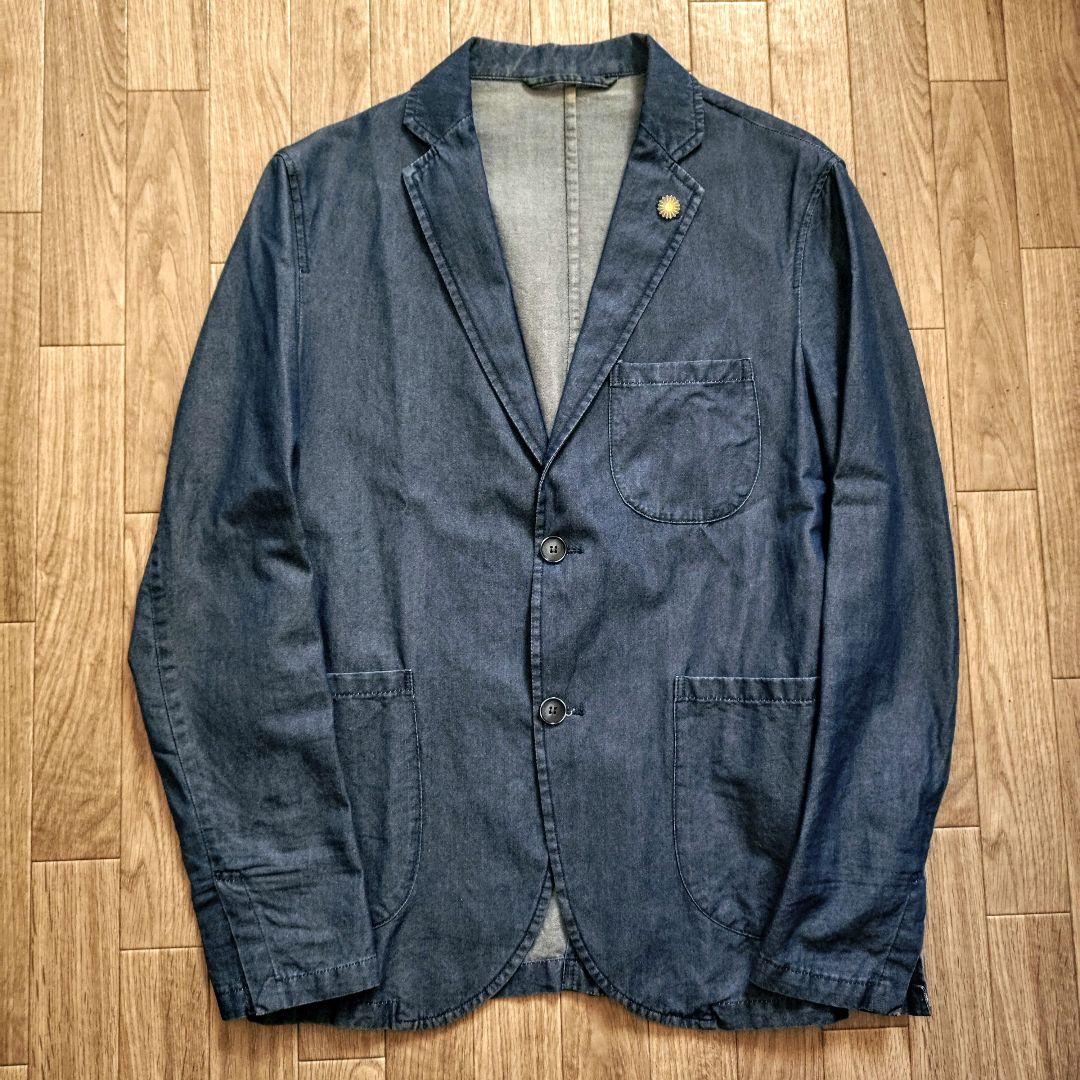 【美品】ジャンネットGIANNETTO インディゴデニムジャケット 44
