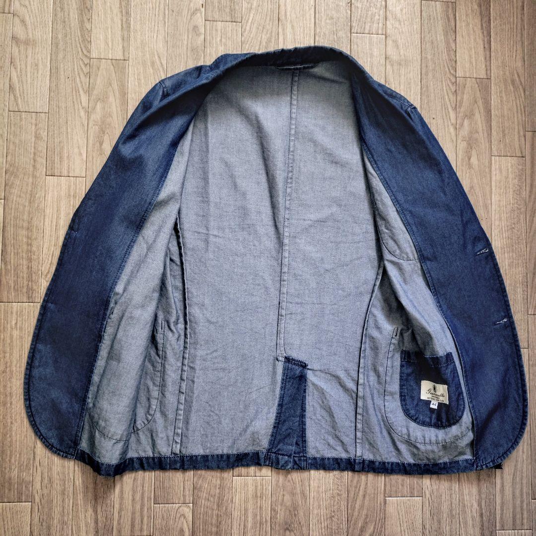 【美品】ジャンネットGIANNETTO インディゴデニムジャケット 44