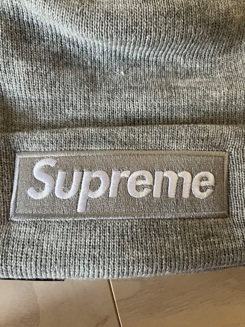 Supreme box logo beanie グレー 2024aw 説明文必読