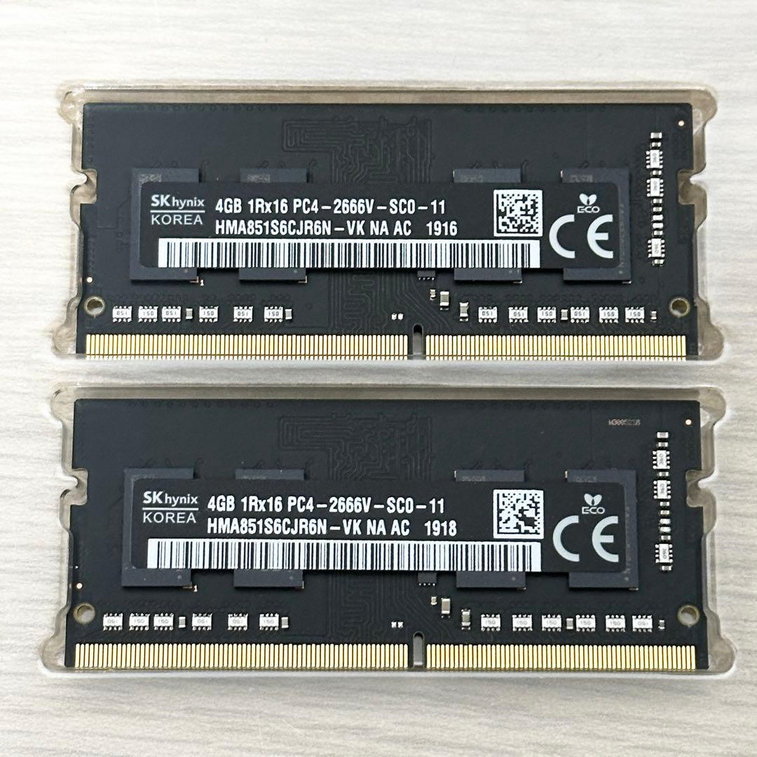 16GB（4GBx4枚）✨SK hynix DDR4 2666MHz メモリ