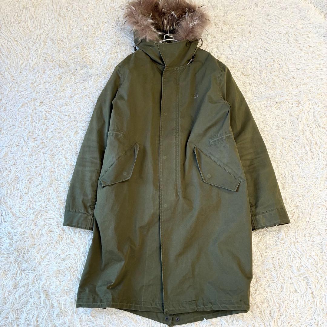 FRED PERRY 3way モッズコート 迷彩ライナー カーキ M