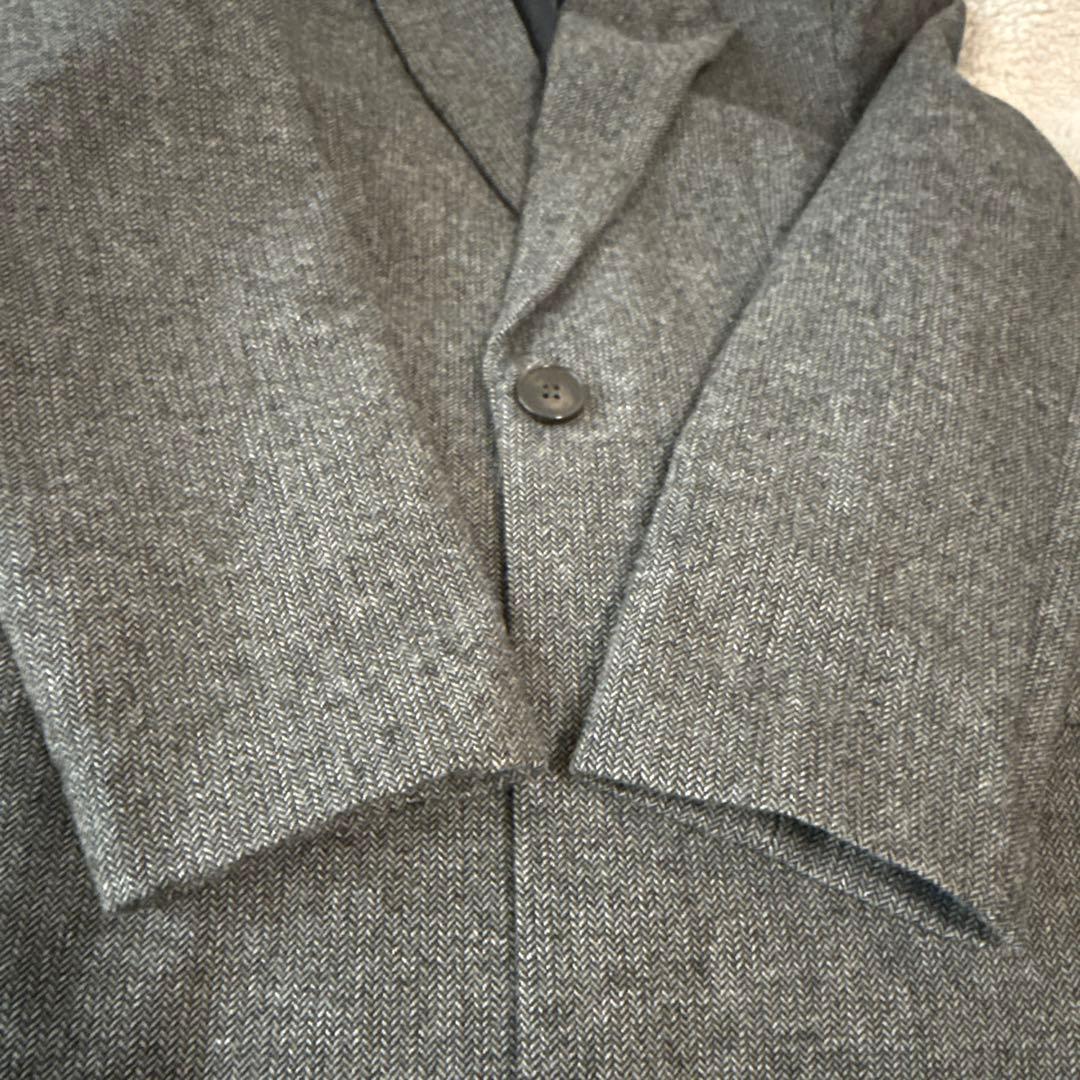 ZARAグレーヘリンボンウールブレザーM