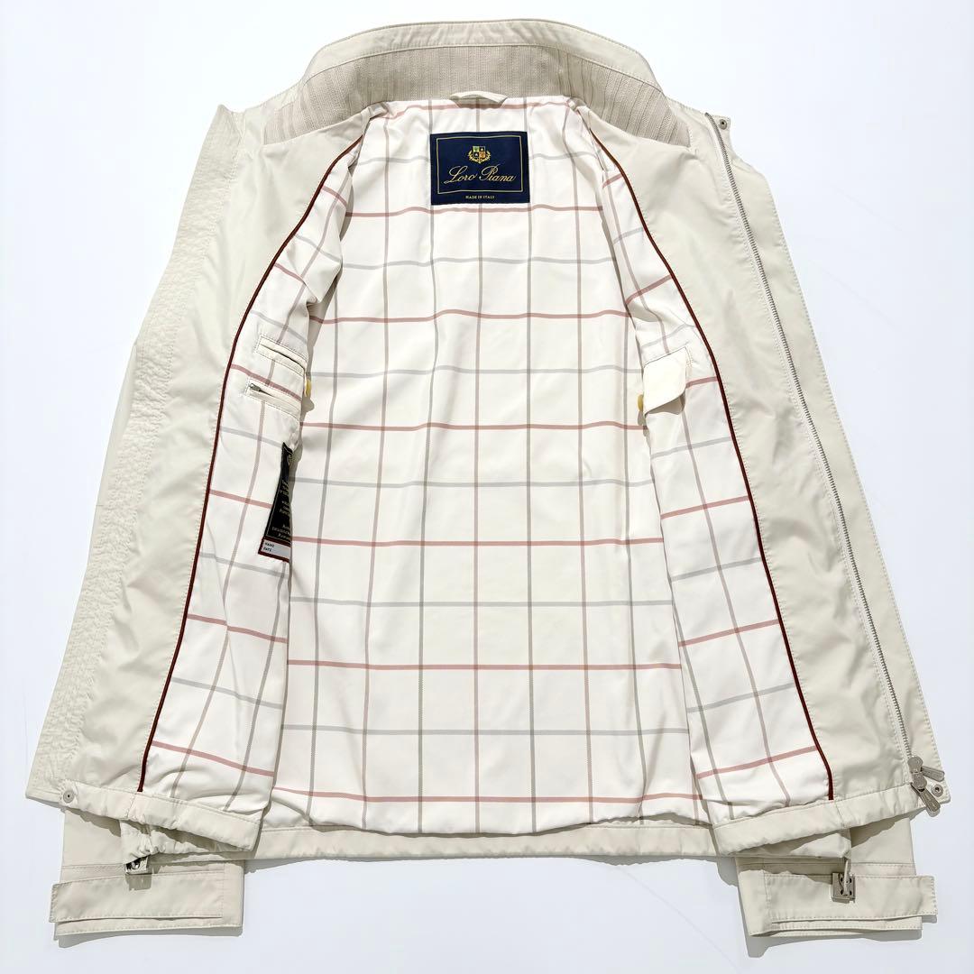 【極美品】Loro Piana ナイロンジャケット 刺繍ロゴ ジップアップ XL