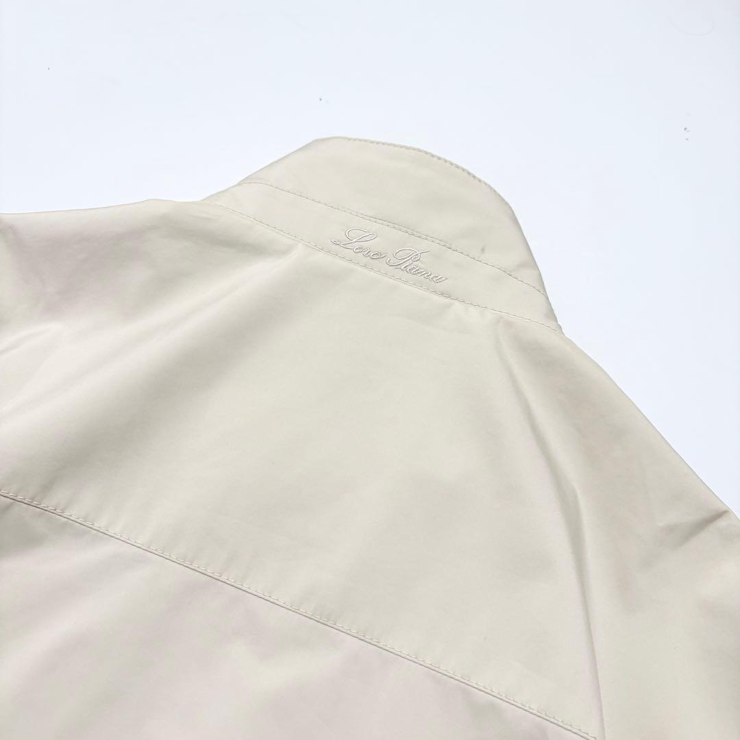 【極美品】Loro Piana ナイロンジャケット 刺繍ロゴ ジップアップ XL