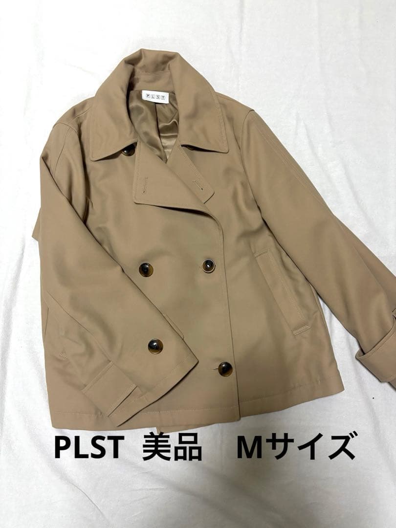プラステ PLST ショート トレンチコート 2way ハイツイストコットン