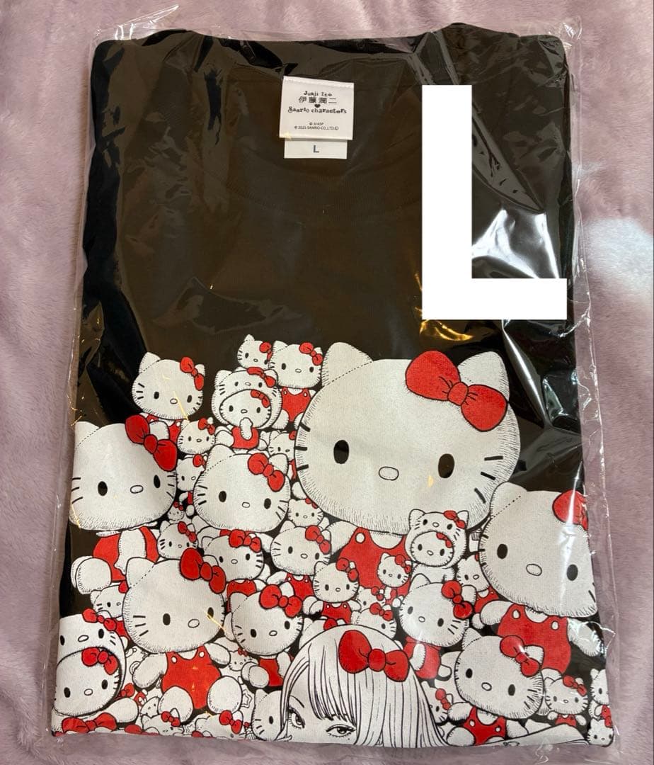伊藤潤二 サンリオ ロングTシャツ ギャル富江 ハローキティ Lサイズ