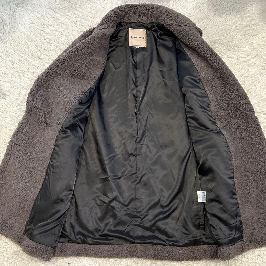 極美品　アプワイザーリッシェ　ボアダブル釦コート　泉里香