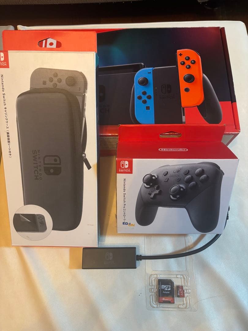 Nintendo Switch本体+プロコン+ケース+SDカード　セット