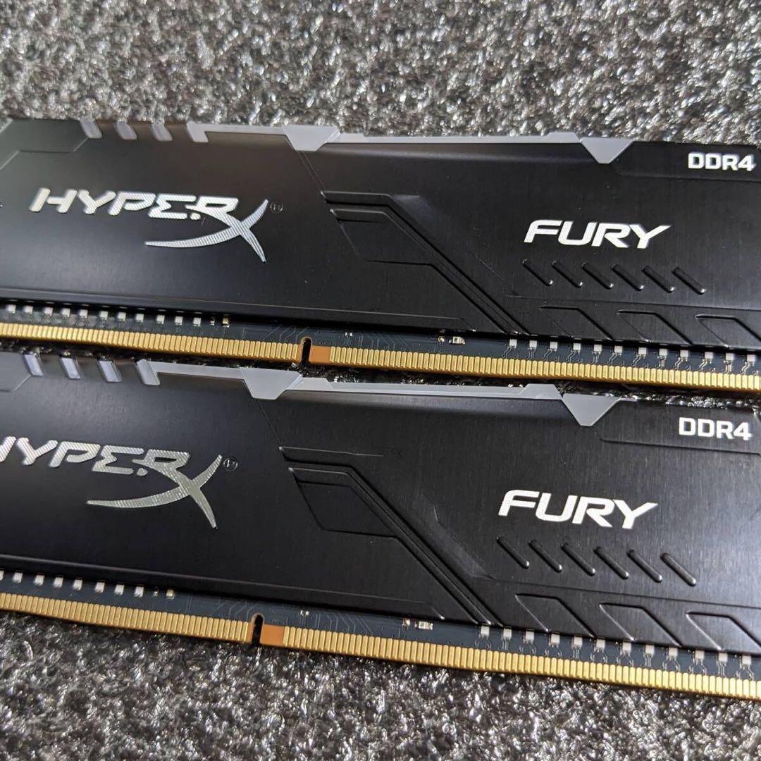 DDR4メモリ 3200MHz 2枚Kingston HyperX FURY