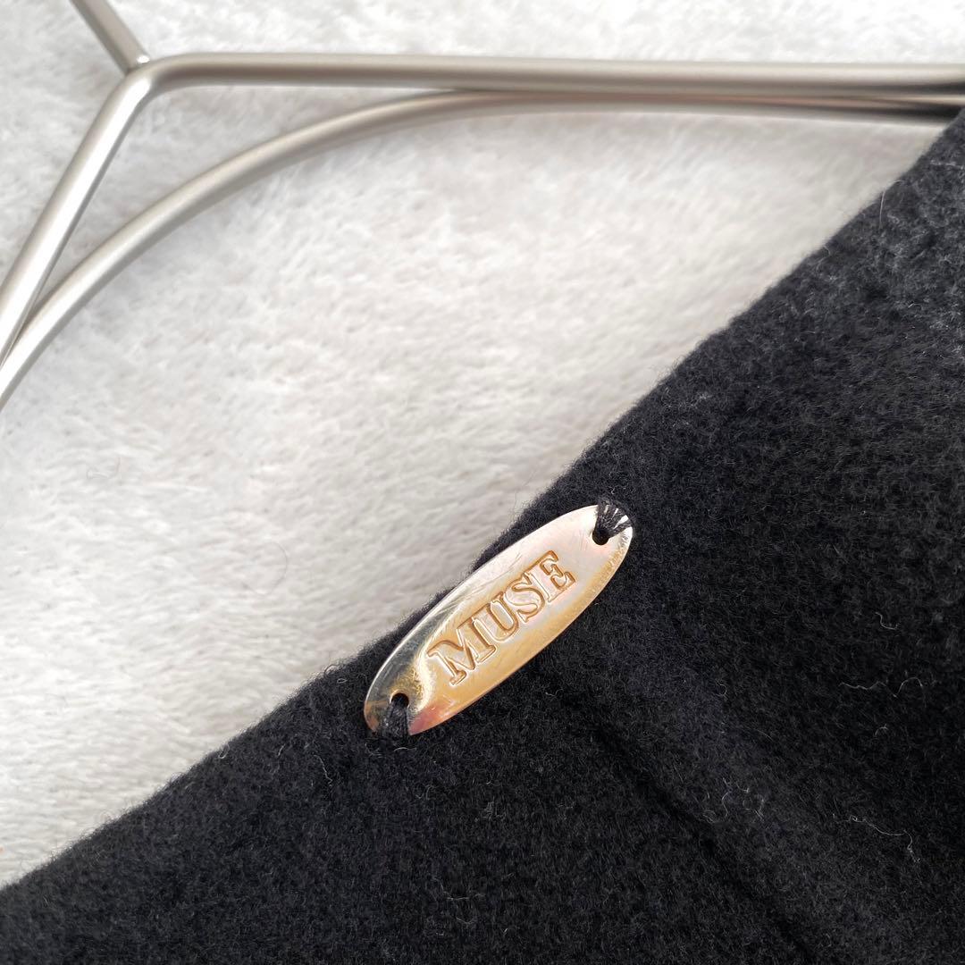 【美品✨】ドゥーズィエムクラス　Victorianリバーノーカラーコート　黒