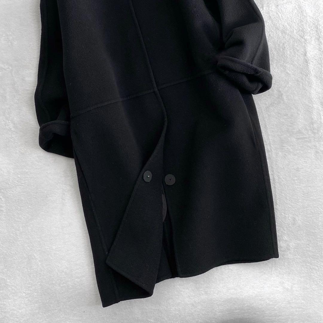 【美品✨】ドゥーズィエムクラス　Victorianリバーノーカラーコート　黒