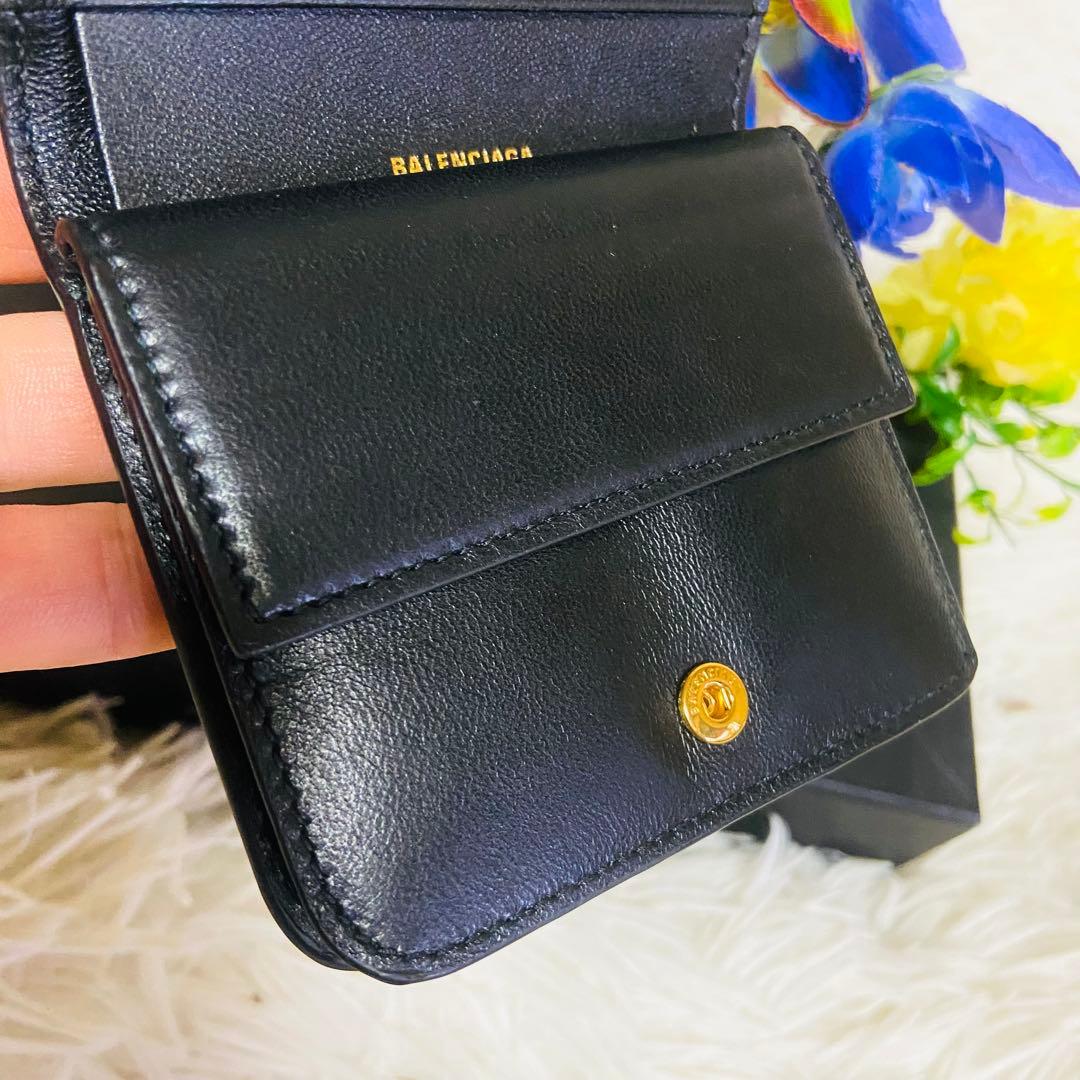 カーフレザー✨BALENCIAGA✨バレンシアガ✨財布✨レザー✨ブラック✨現行品