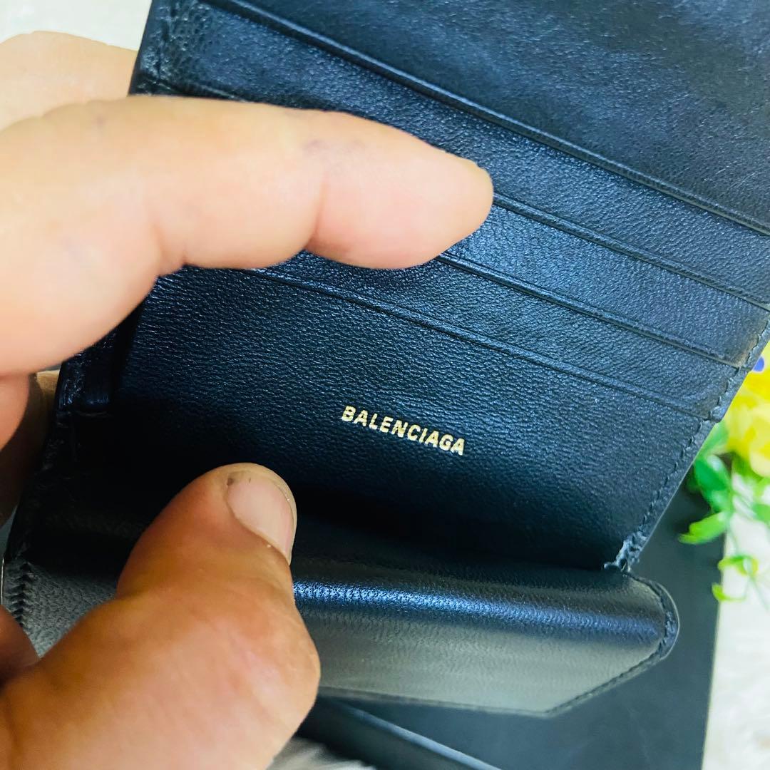 カーフレザー✨BALENCIAGA✨バレンシアガ✨財布✨レザー✨ブラック✨現行品