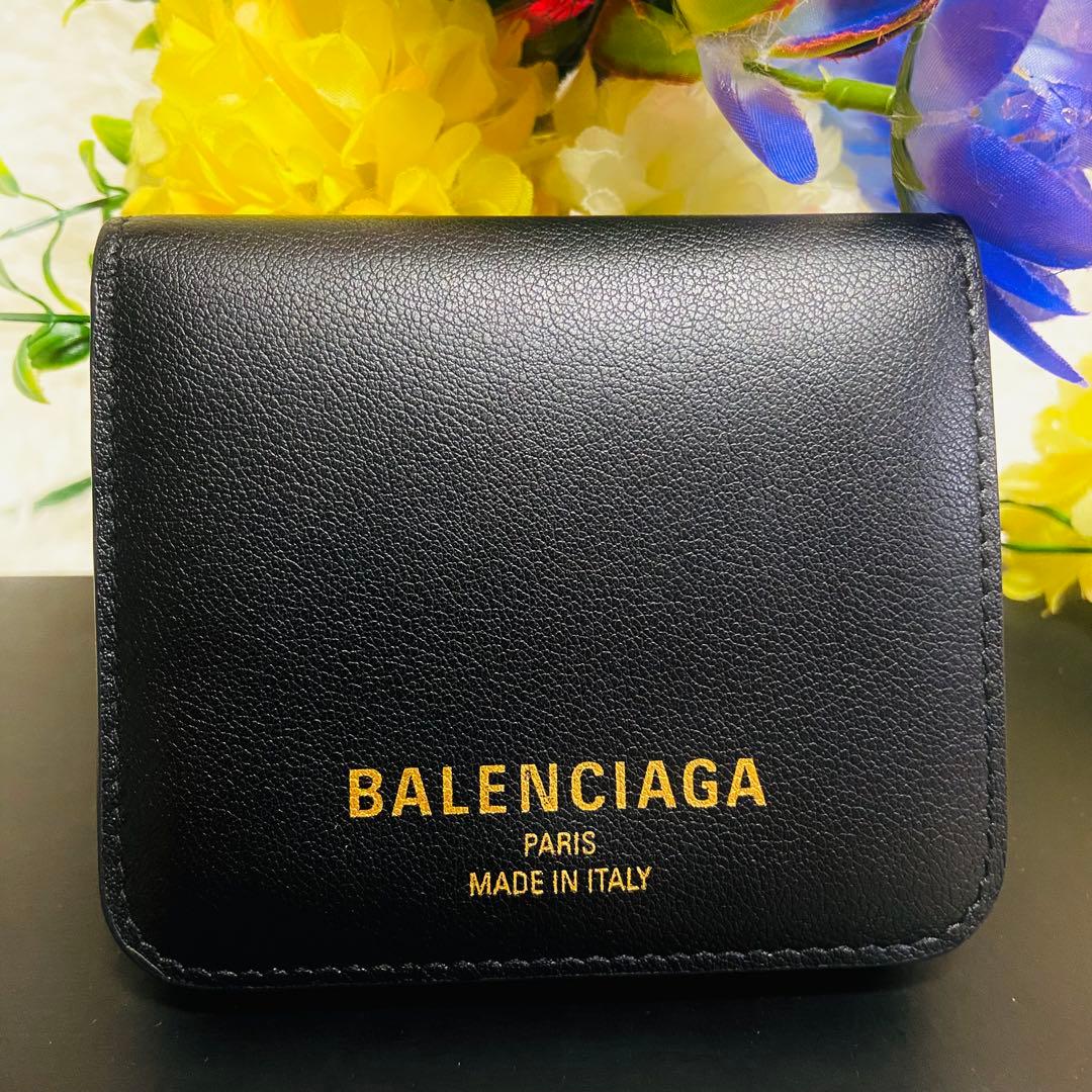 カーフレザー✨BALENCIAGA✨バレンシアガ✨財布✨レザー✨ブラック✨現行品
