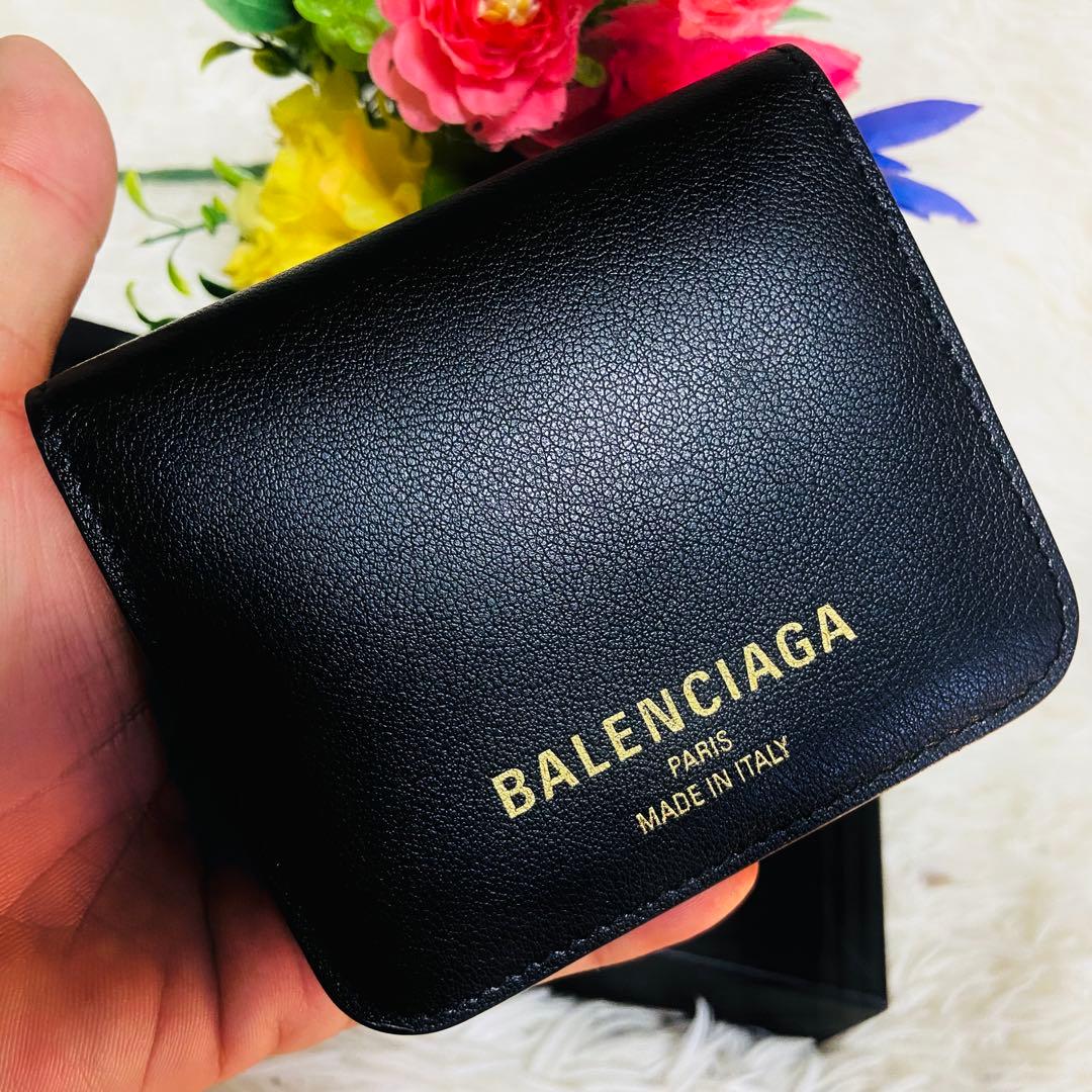 カーフレザー✨BALENCIAGA✨バレンシアガ✨財布✨レザー✨ブラック✨現行品