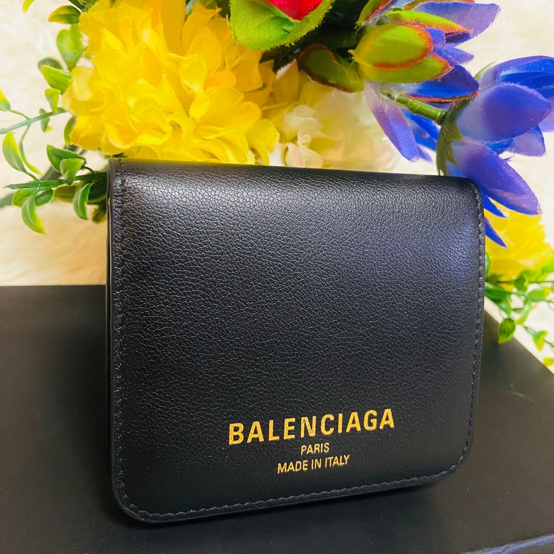 カーフレザー✨BALENCIAGA✨バレンシアガ✨財布✨レザー✨ブラック✨現行品