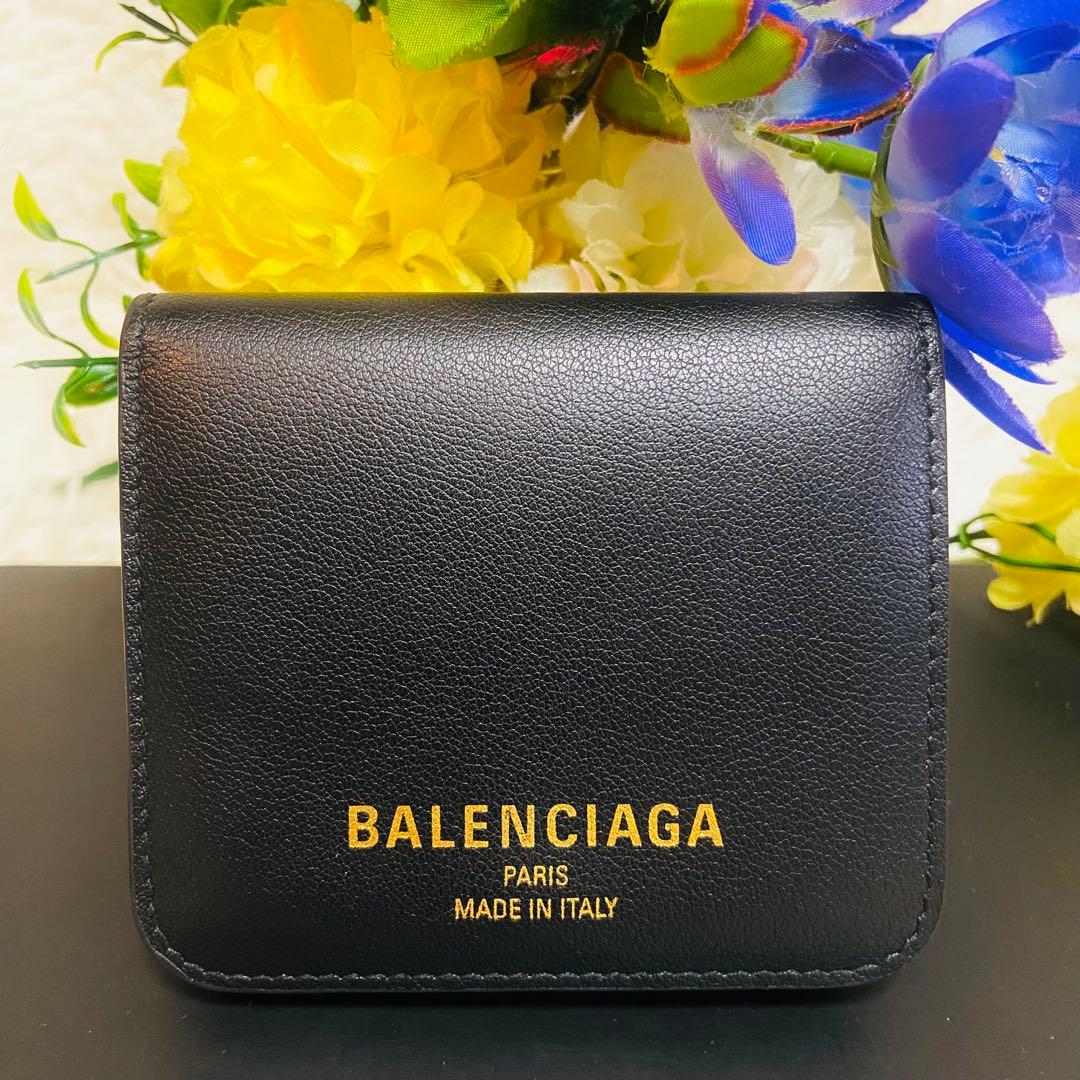 カーフレザー✨BALENCIAGA✨バレンシアガ✨財布✨レザー✨ブラック✨現行品
