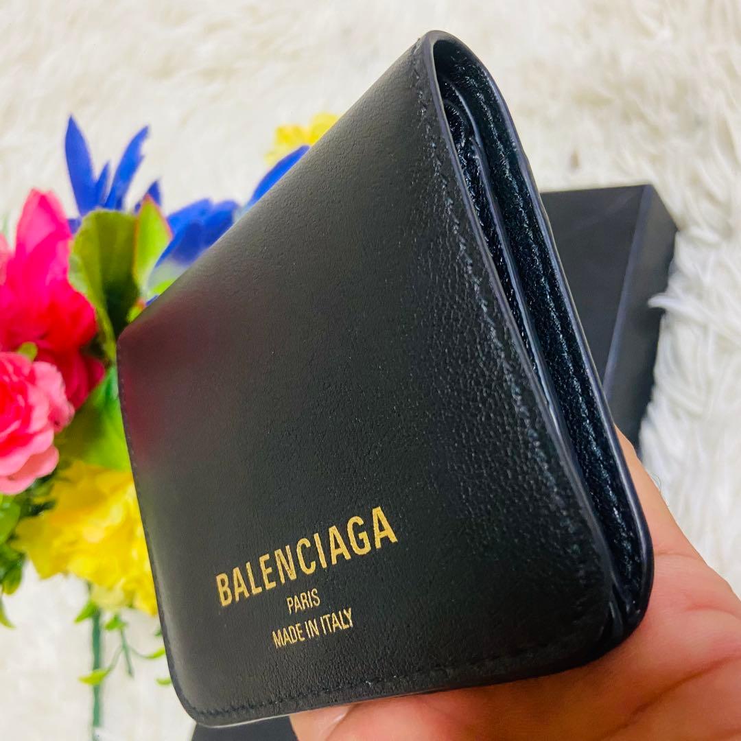 カーフレザー✨BALENCIAGA✨バレンシアガ✨財布✨レザー✨ブラック✨現行品