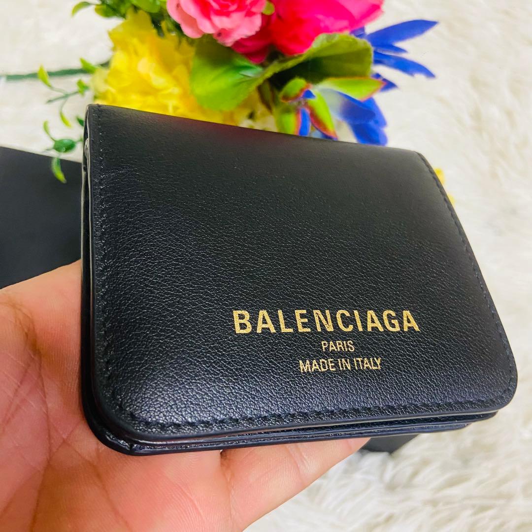 カーフレザー✨BALENCIAGA✨バレンシアガ✨財布✨レザー✨ブラック✨現行品