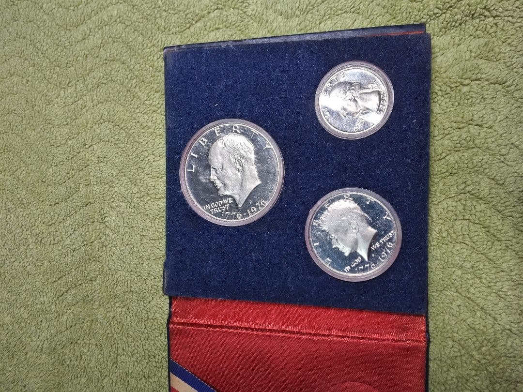 hab038 アメリカ 1776-1976年 建国200年 記念銀貨 3枚セット