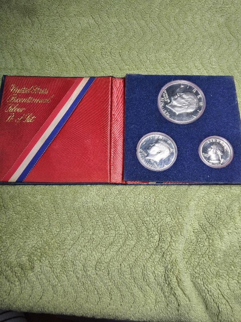 hab038 アメリカ 1776-1976年 建国200年 記念銀貨 3枚セット
