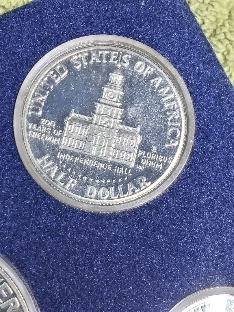 hab038 アメリカ 1776-1976年 建国200年 記念銀貨 3枚セット