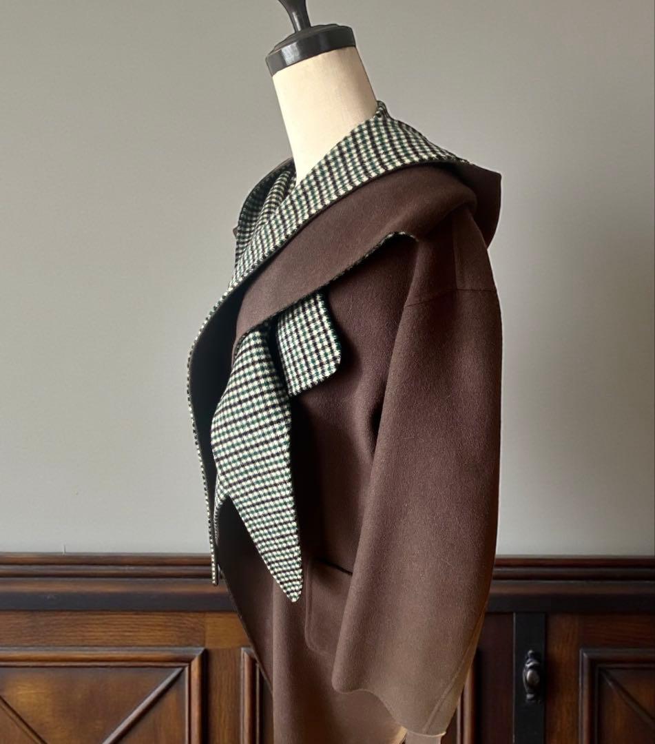 【美品】ウール100 UNITED ARROWS ６ロクリバーシブルコート36