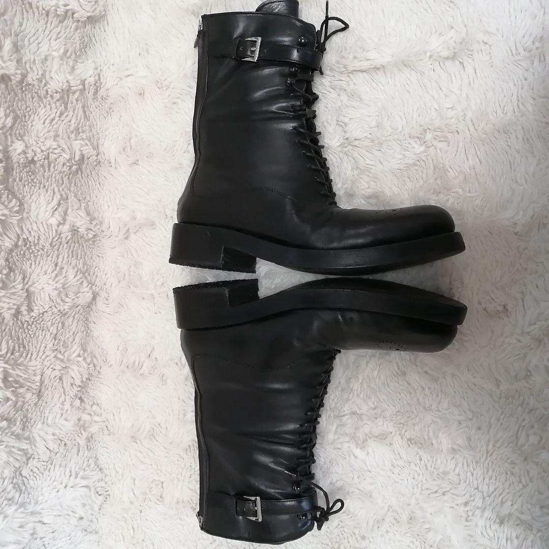 PRADA レースアップ ブーツ レザー ブラック