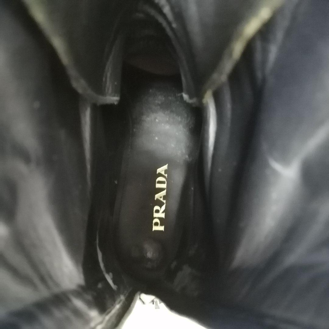 PRADA レースアップ ブーツ レザー ブラック