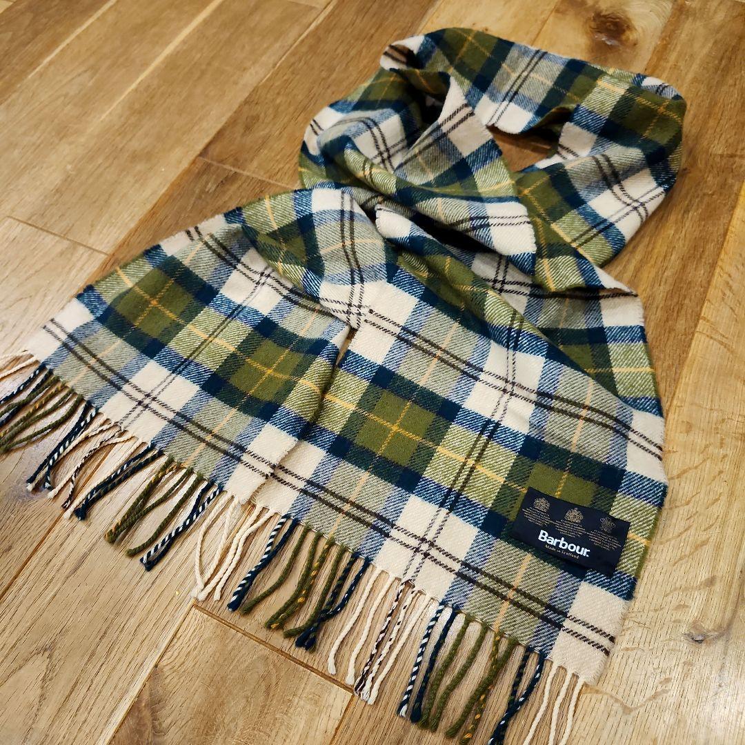 Barbour　バブアー　 チェック柄マフラー 　スコットランド製