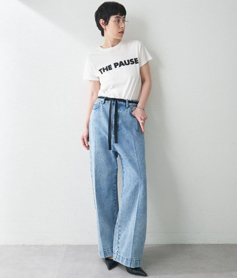 Whim Gazette センタープレスデニムパンツ 36