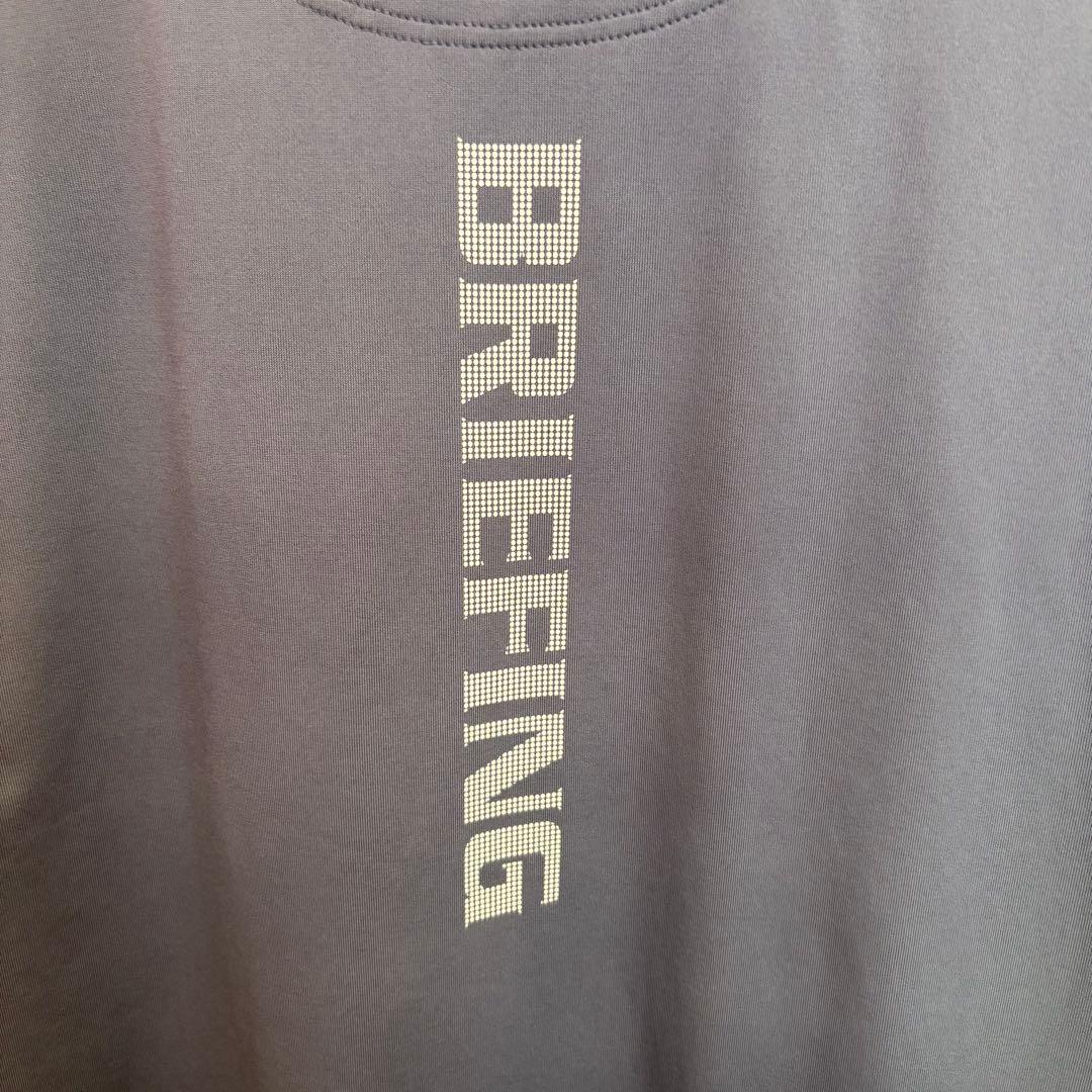 BRIEFING GOLF モックネック　ブルーグレー　メンズM 半袖