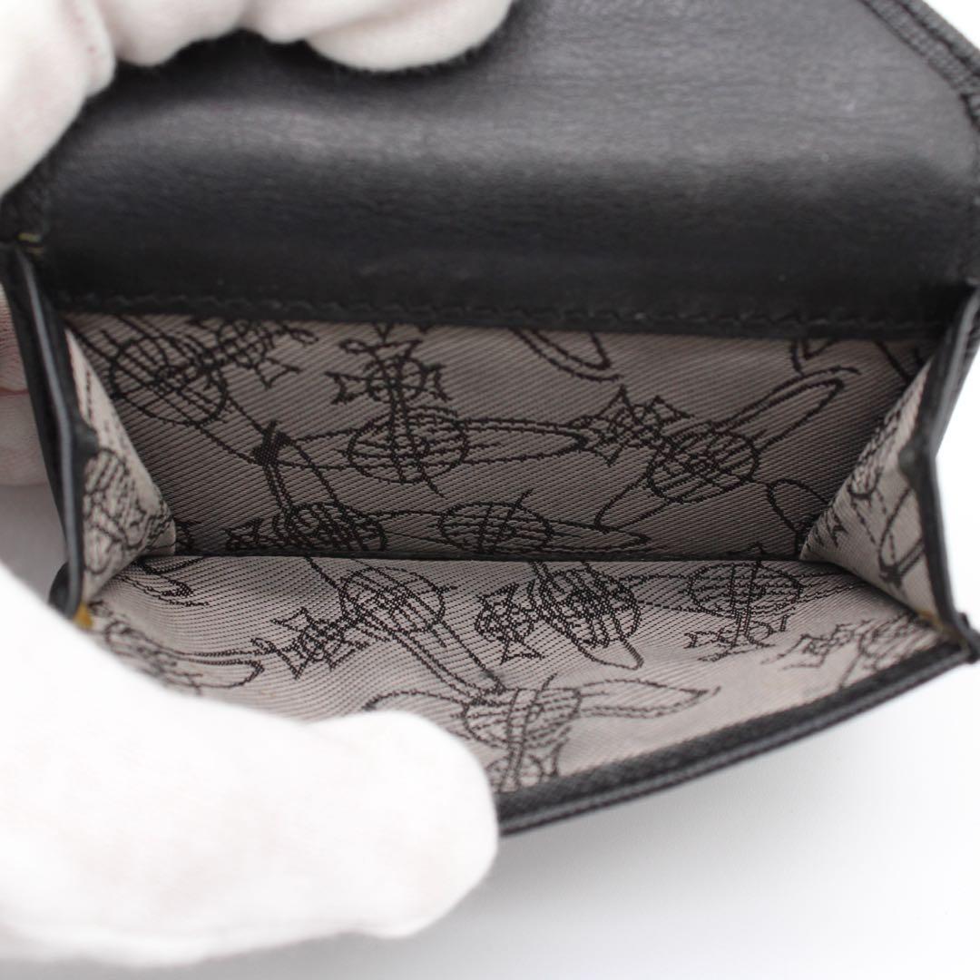 【極美品】Vivienne オーブ 2つ折り財布 コンパクトウォレット 黒色