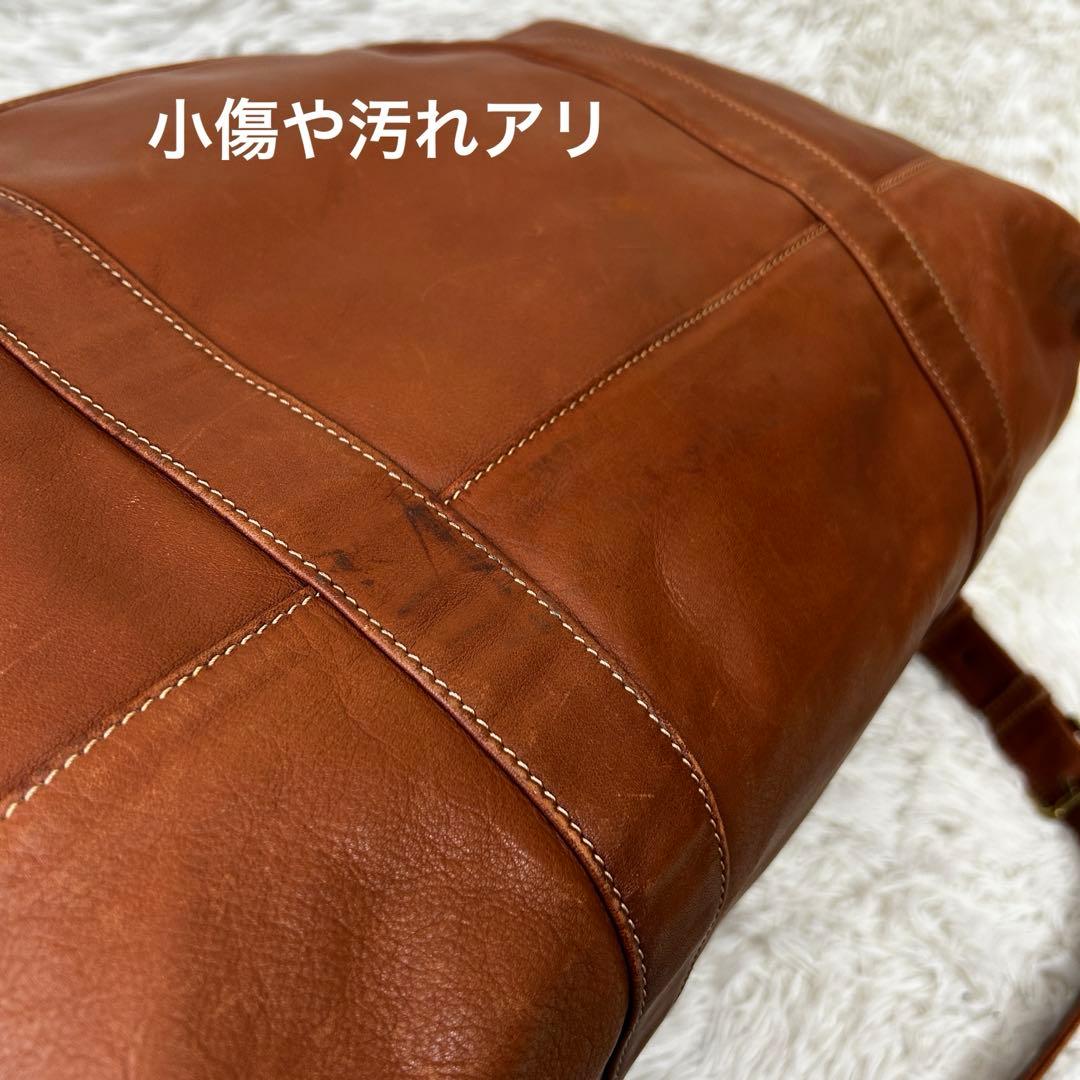 ◎人気◎COACH 激デカ ボストンバッグ 横幅52cm オールレザー ブラウン