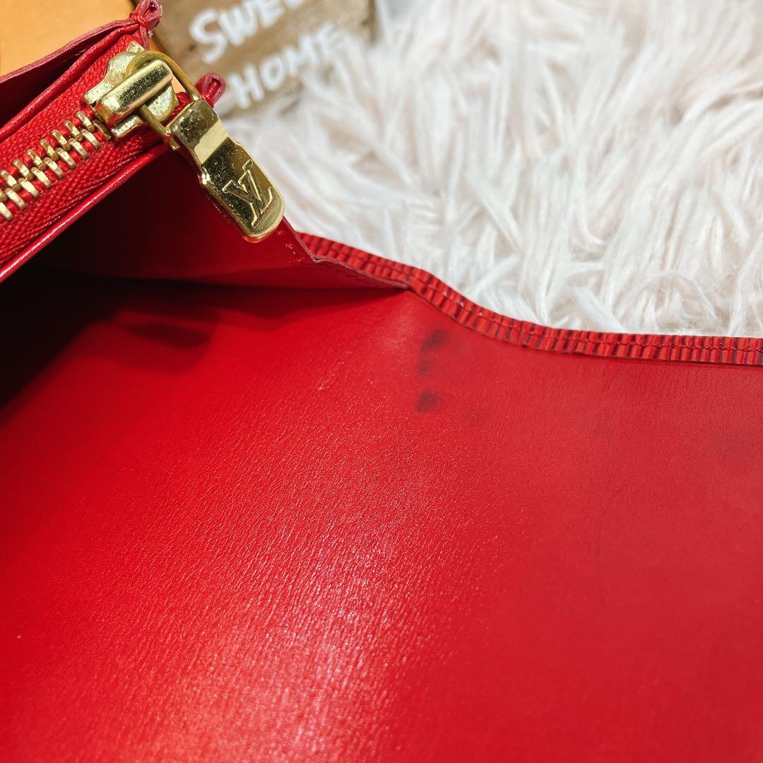 美品 ルイヴィトン エピ ポシェット ポルトモネ クレディ 長財布 レッド