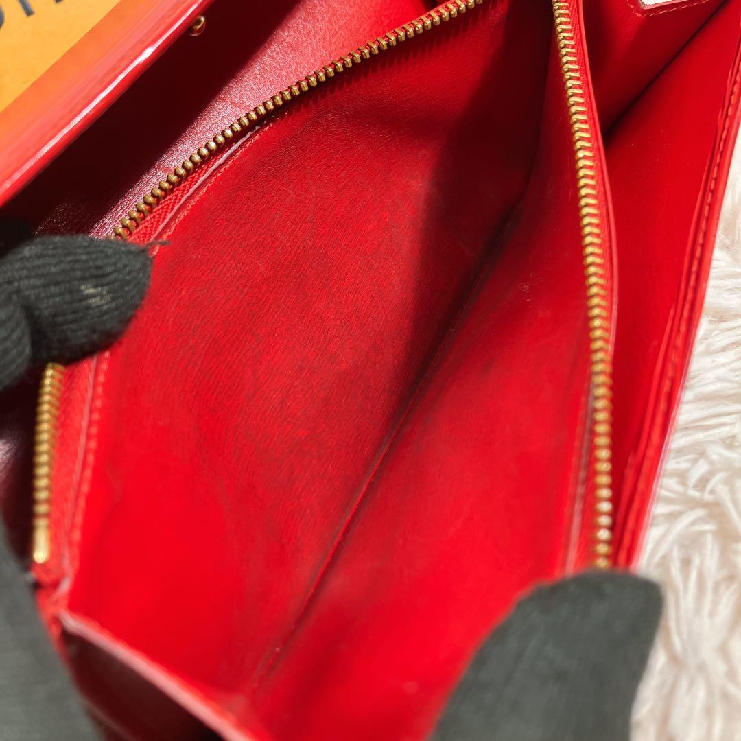 美品 ルイヴィトン エピ ポシェット ポルトモネ クレディ 長財布 レッド