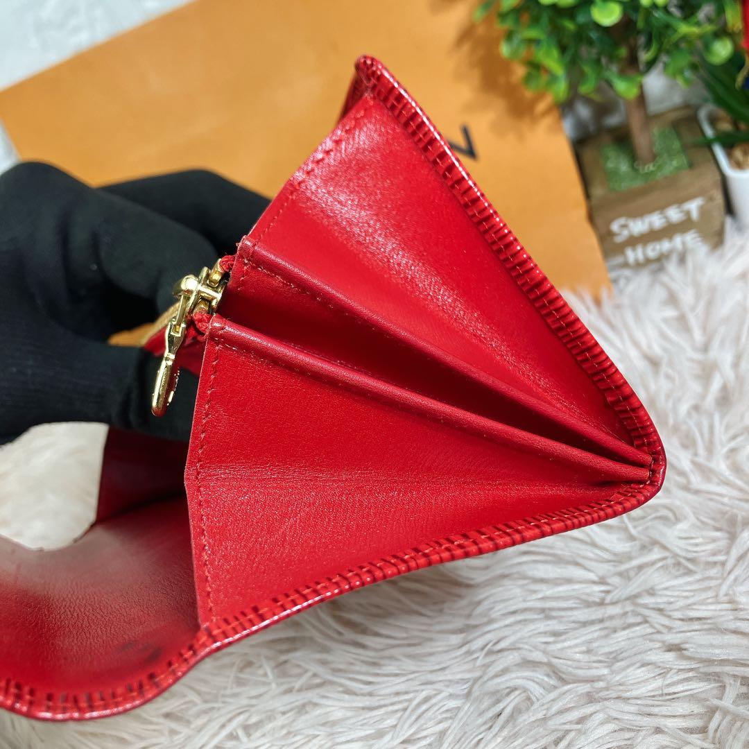 美品 ルイヴィトン エピ ポシェット ポルトモネ クレディ 長財布 レッド
