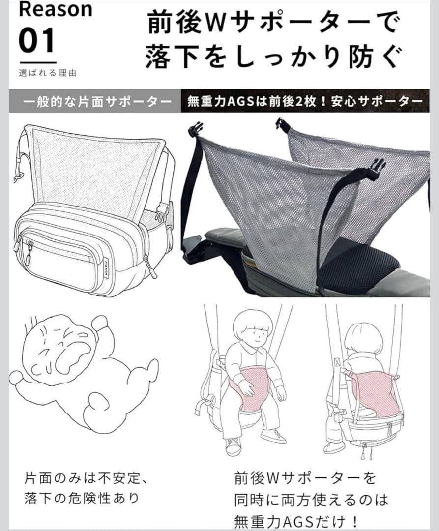 1310【新品未使用】無重力 AGSヒップシート