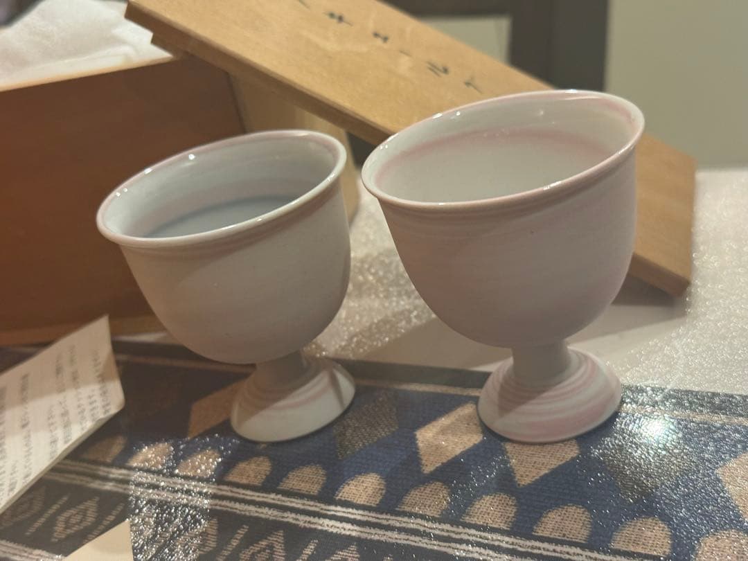 【徳田順子（4代徳田八十吉）】リキュールグラス・酒器・二客セット