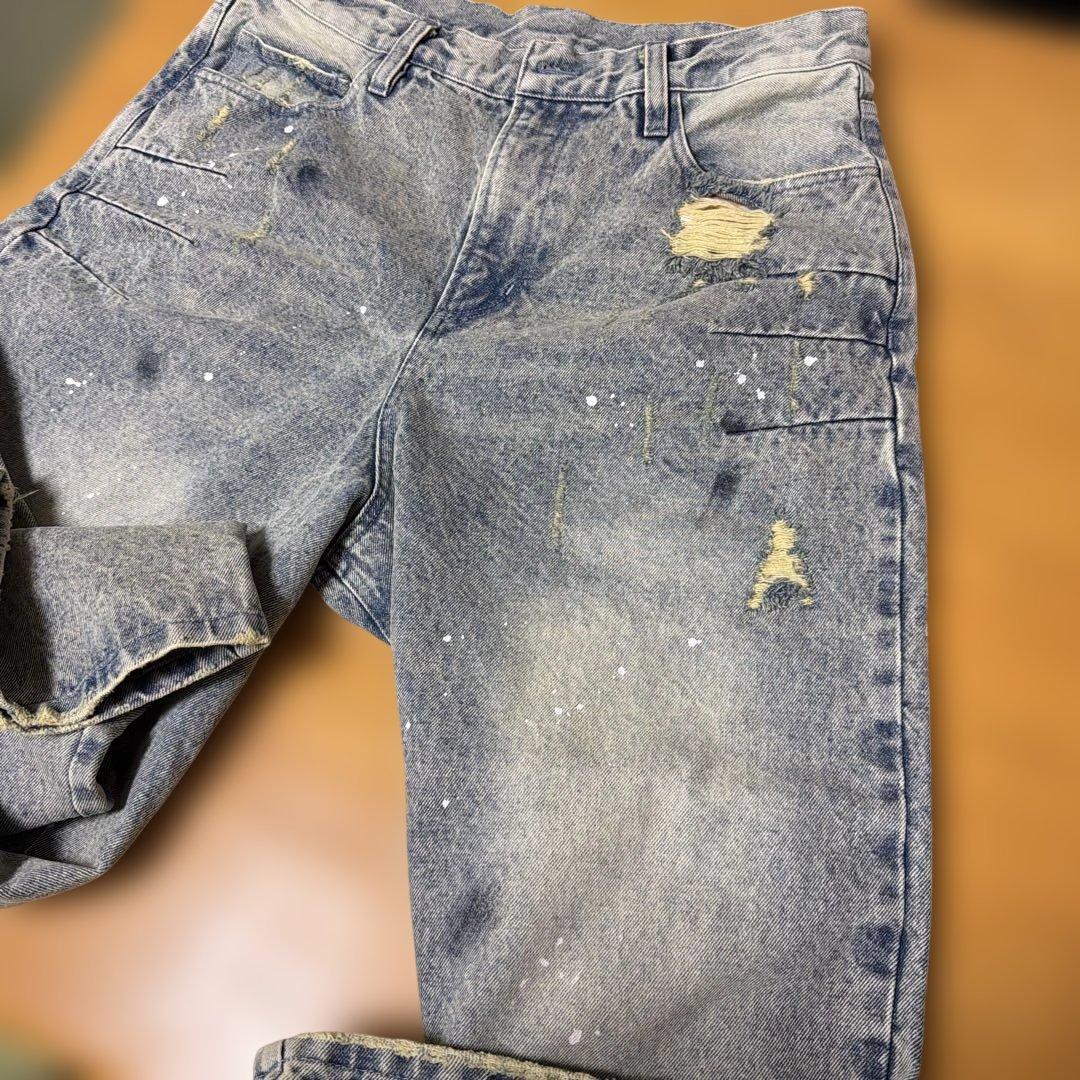 パンツ BELVET M size Washed Faded Denim
