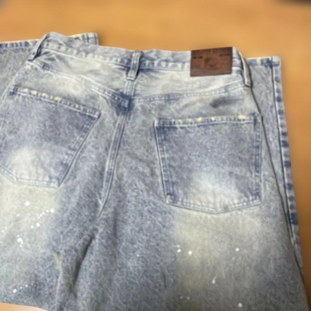 パンツ BELVET M size Washed Faded Denim