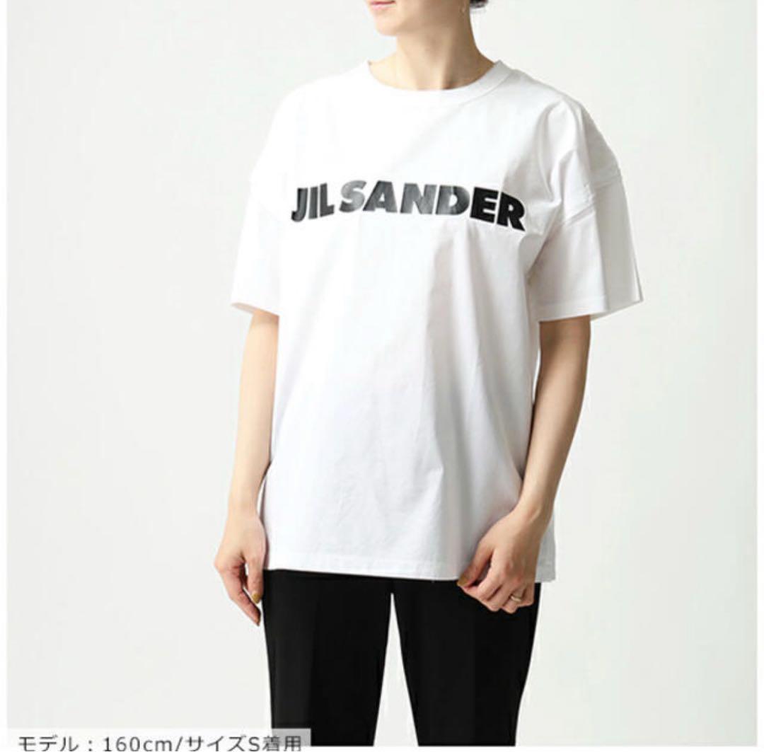 JIL SANDER ジルサンダー ロゴプリント クルーネック 半袖 TシャツS