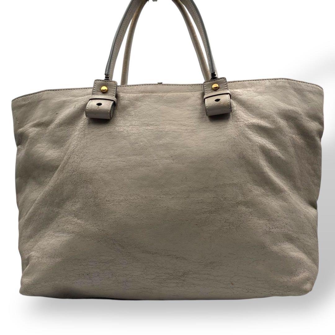 良品 Chloe クロエ ボストンバッグ 大容量 エクリプス レザー グレー